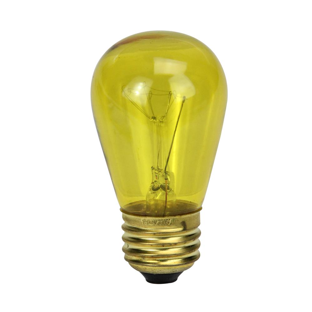Pack of 25 Incandescent S14 Yellow Christmas Replacement Bulbs. Picture 2