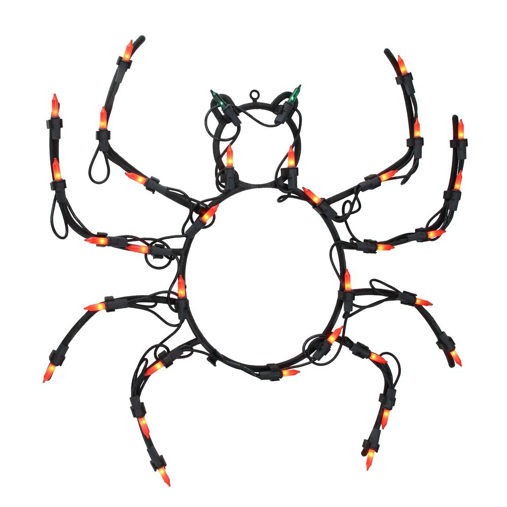 15" Lighted Spider Halloween Window Silhouette Decoration. Picture 1