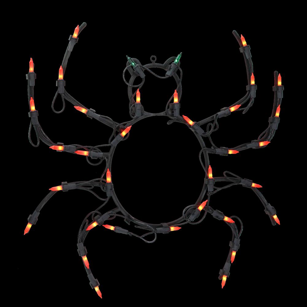 15" Lighted Spider Halloween Window Silhouette Decoration. Picture 2