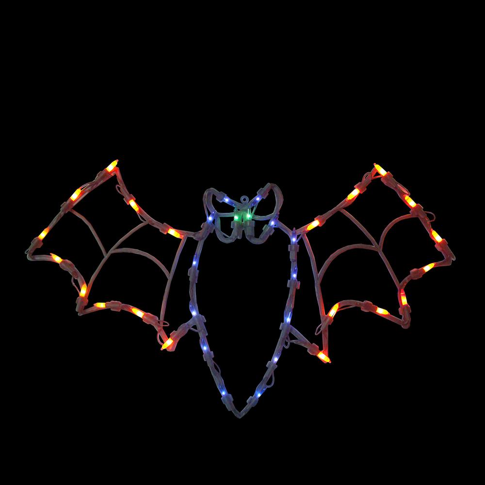15" Lighted Bat Halloween Window Silhouette Decoration. Picture 2
