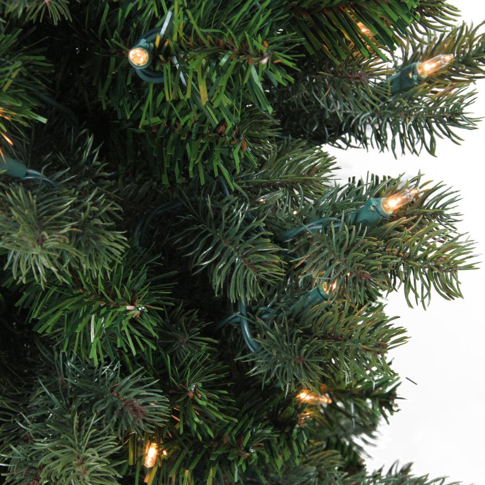 4' Pre-Lit Slim Savannah Spruce Slim Artificial Christmas Tree - Clear Lights. Picture 2