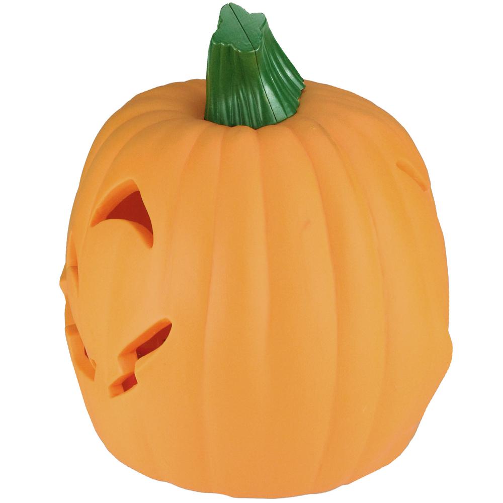 9.75" Orange and Green Animated Double-Sided Pumpkin Halloween Decor. Picture 3