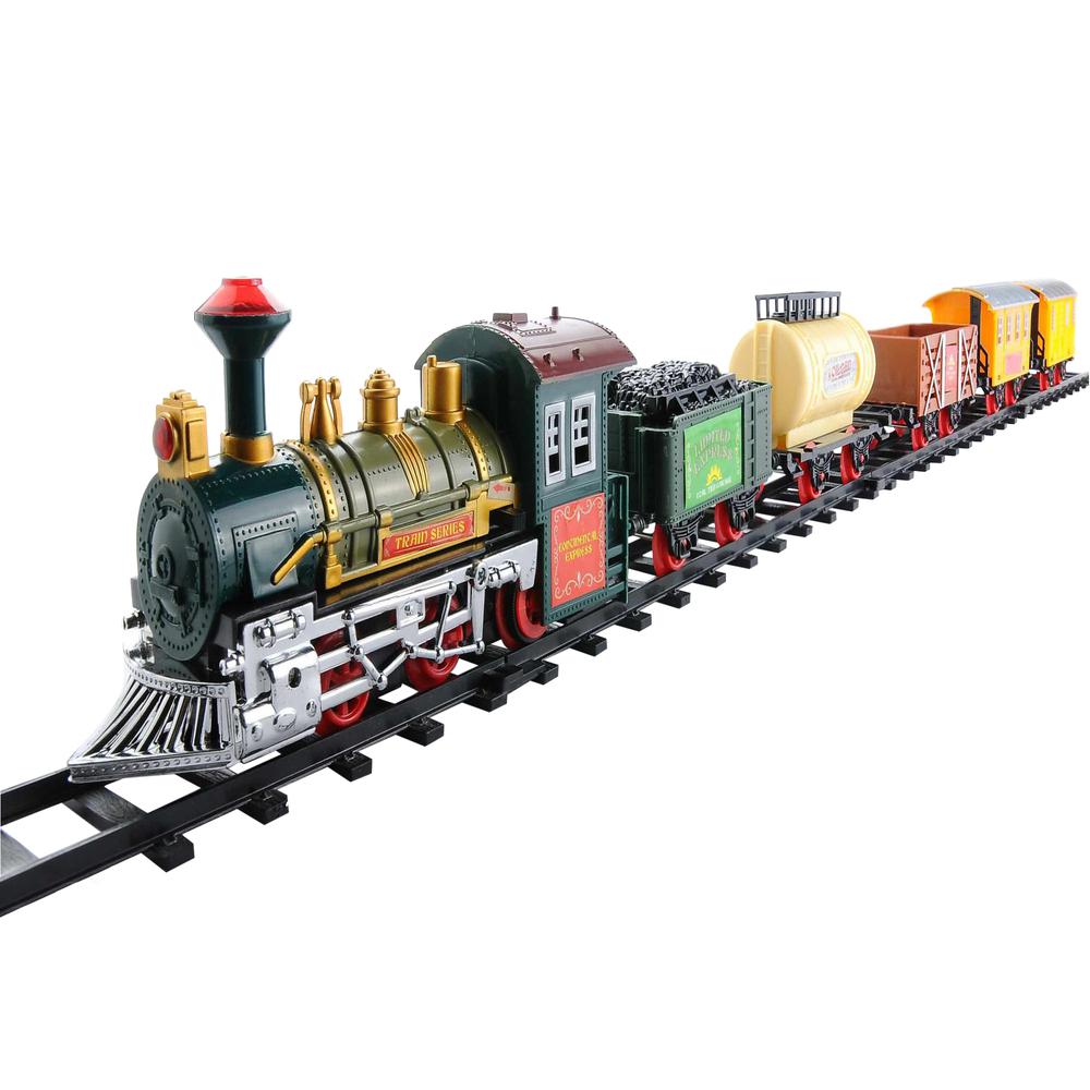 18-Piece Lighted and Animated Continental Express Train Set with Sound. Picture 1