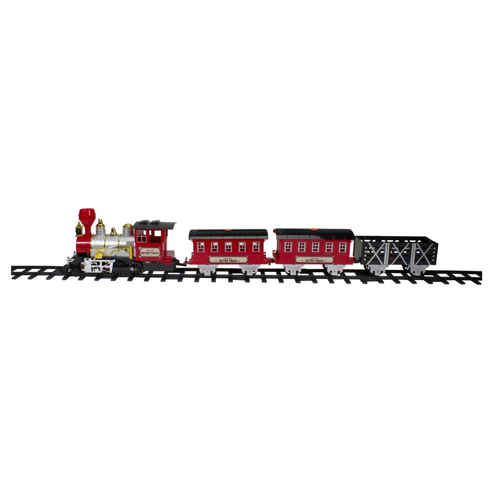 24-Piece Battery Operated Lighted and Animated Christmas Train Set with Sound. Picture 2