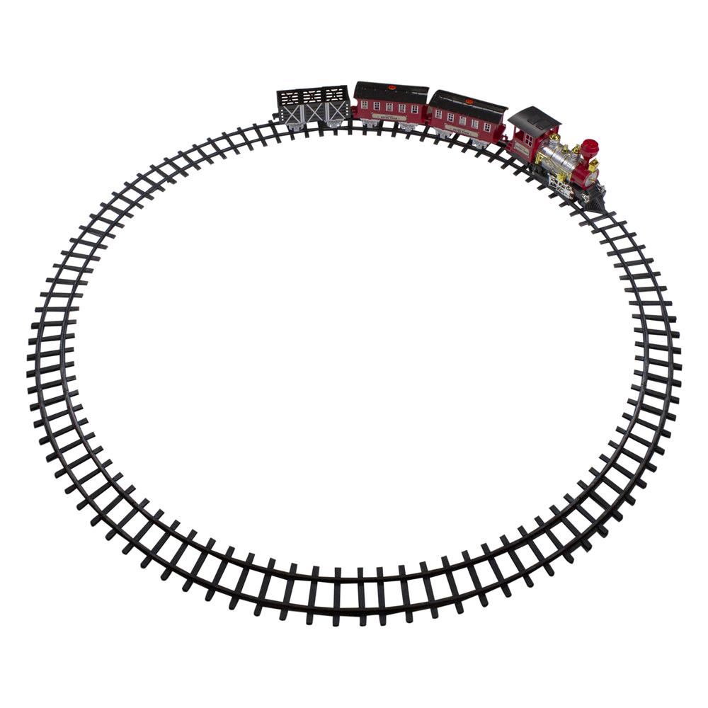 24-Piece Battery Operated Lighted and Animated Christmas Train Set with Sound. Picture 3