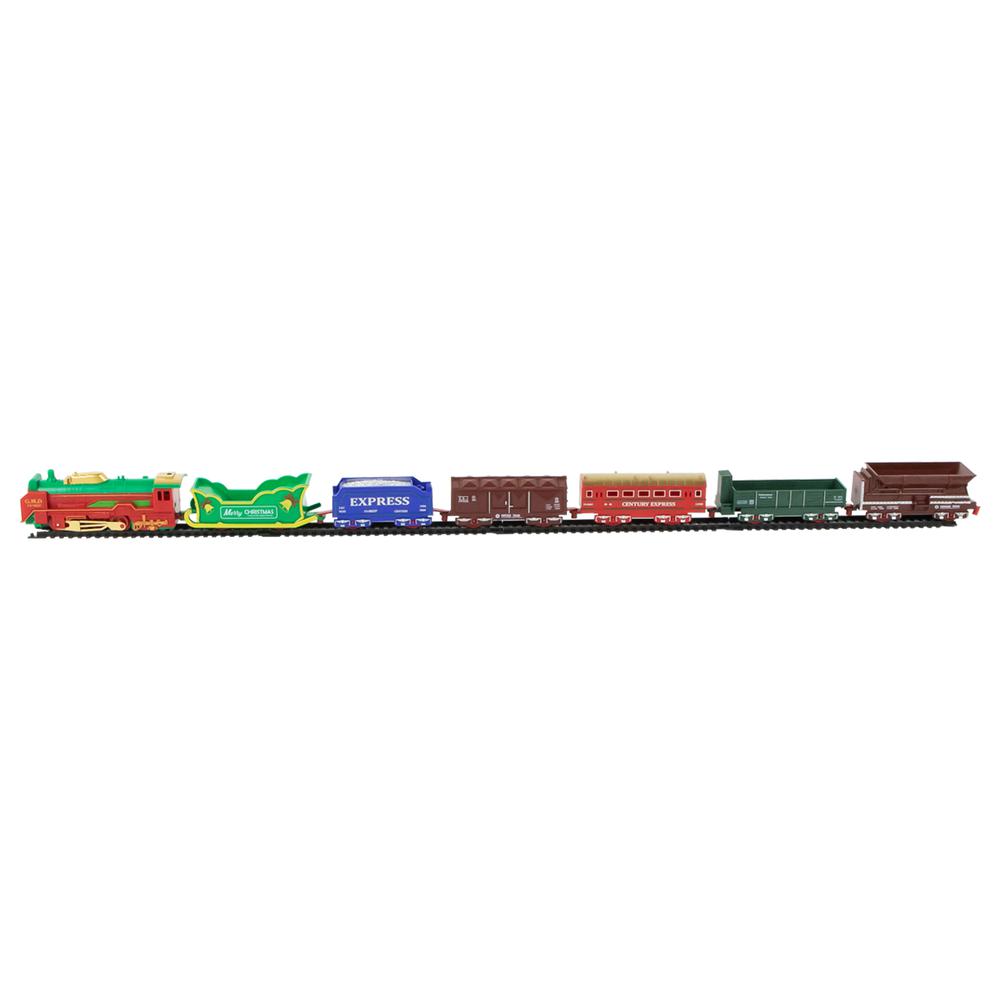 23 Pc Battery Operated Lighted and Animated Classic Christmas Train Set with Oval Track. Picture 3