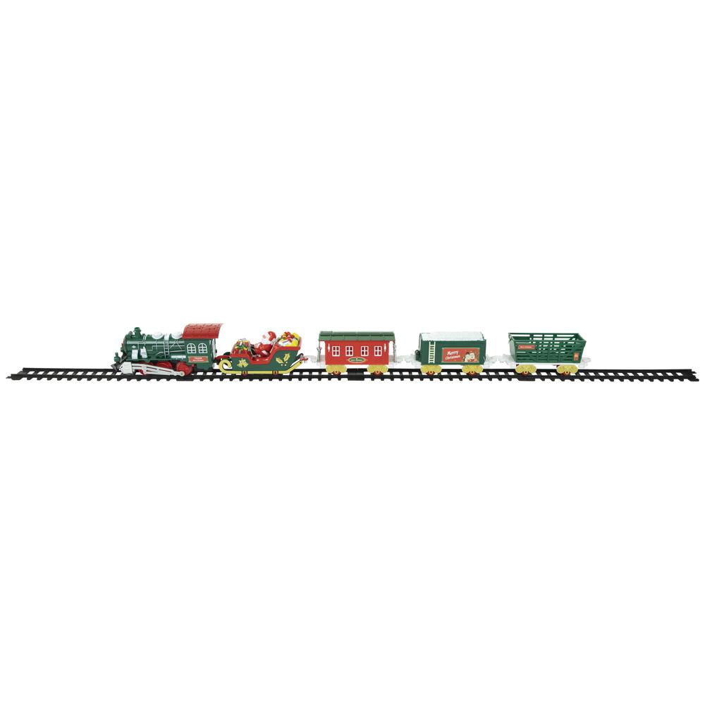 30 Pc Battery Operated Lighted and Animated Classic Christmas Train Set with Music. Picture 2