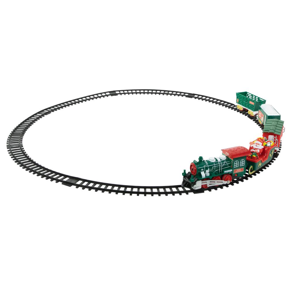 30 Pc Battery Operated Lighted and Animated Classic Christmas Train Set with Music. Picture 3