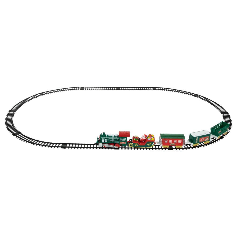 30 Pc Battery Operated Lighted and Animated Classic Christmas Train Set with Music. Picture 4