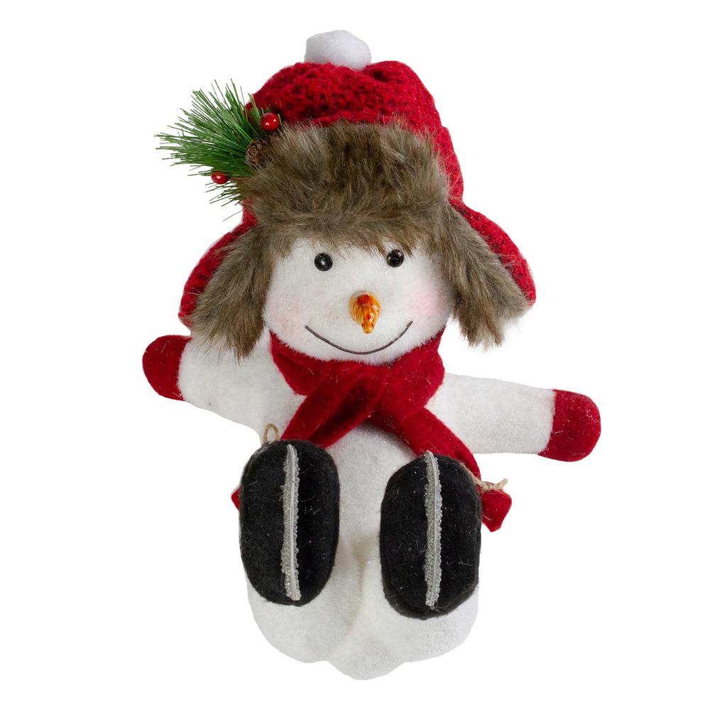 10" Fallen Ice Skating Snowman Christmas Figure. Picture 4