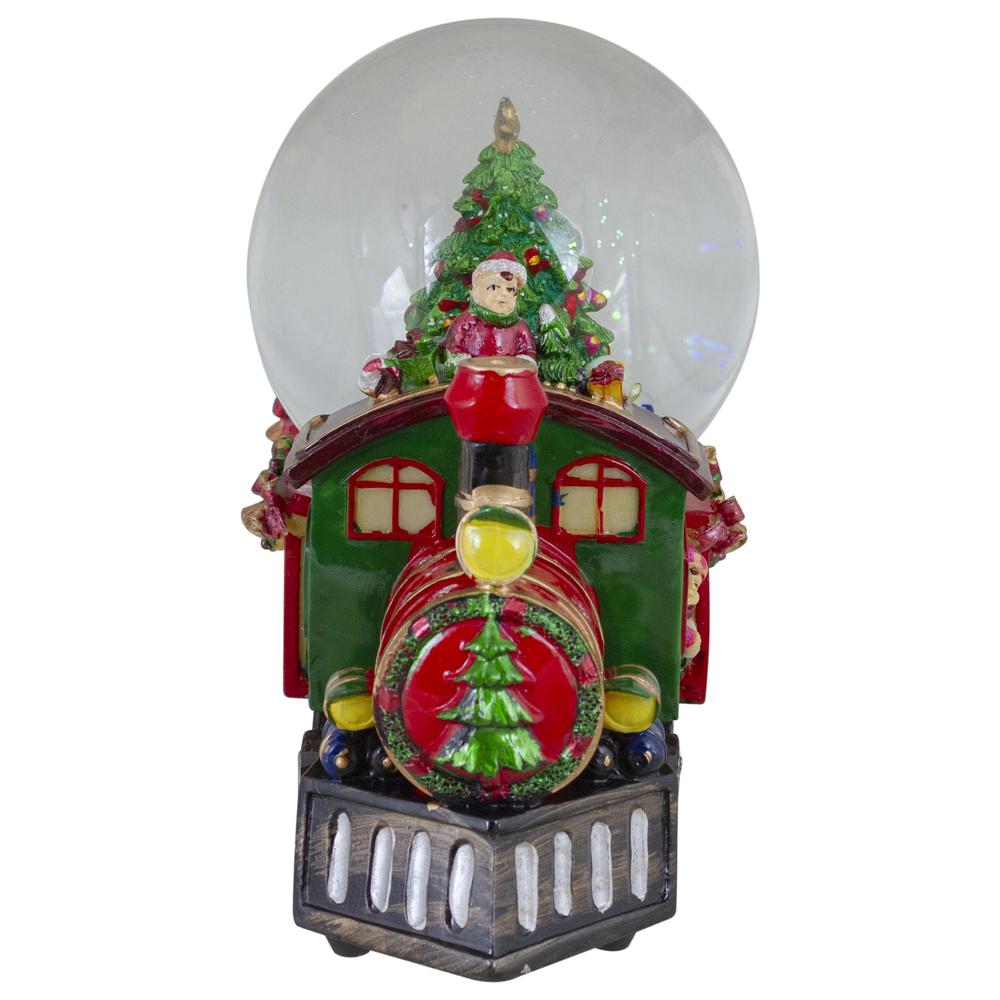 8 Christmas Train with Tree Musical Snow Globe Tabletop Decoration. Picture 4