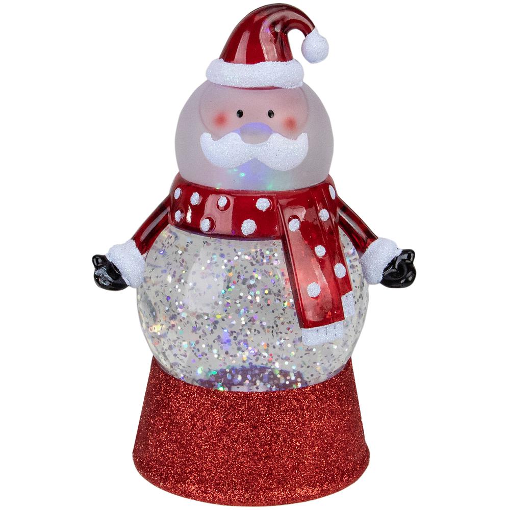 5.75 LED Lighted Santa Claus Christmas Snow Globe. Picture 1
