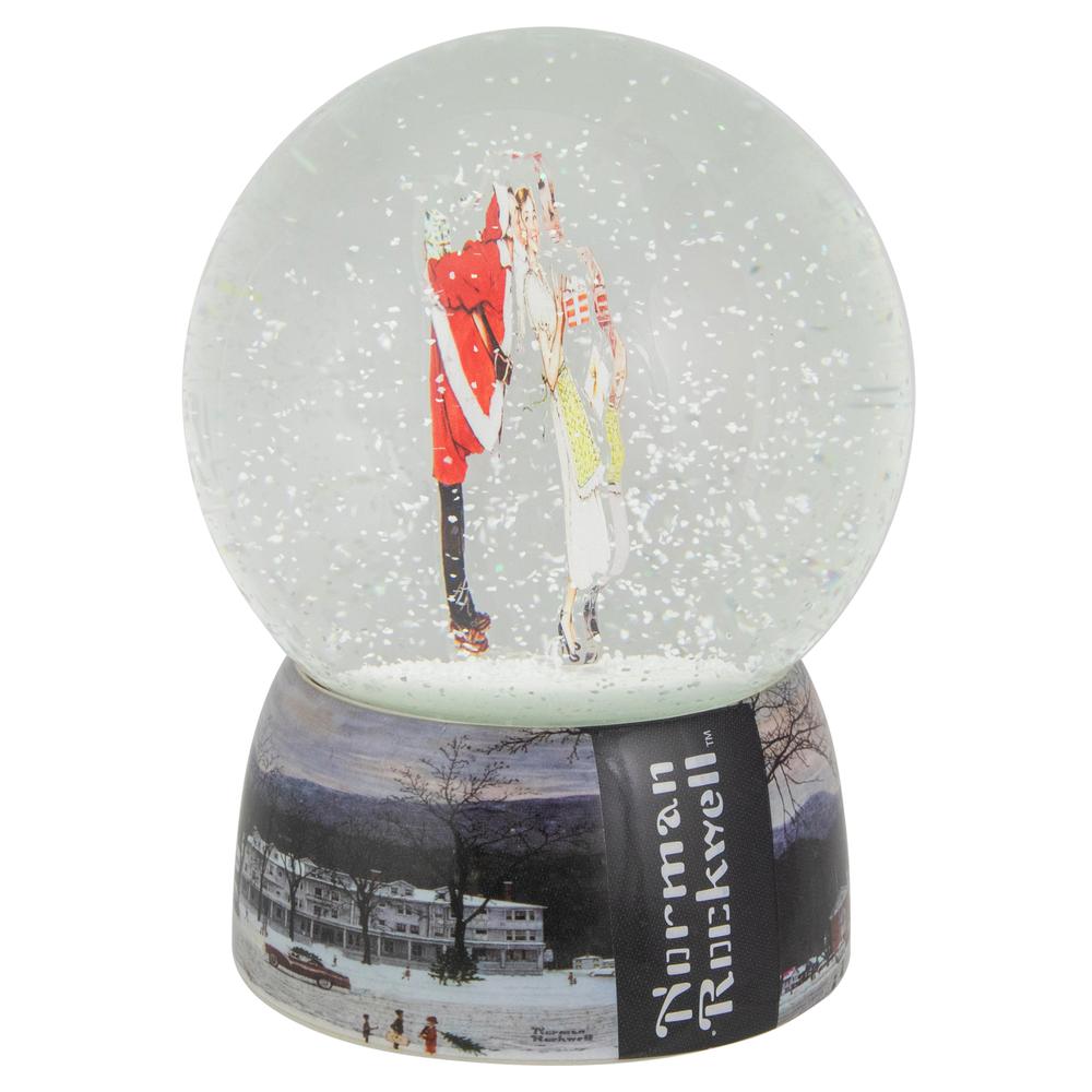 6.5" Norman Rockwell 'Christmas Surprise' Snow Globe. Picture 4