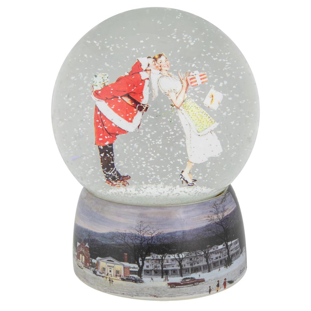 6.5" Norman Rockwell 'Christmas Surprise' Snow Globe. Picture 5