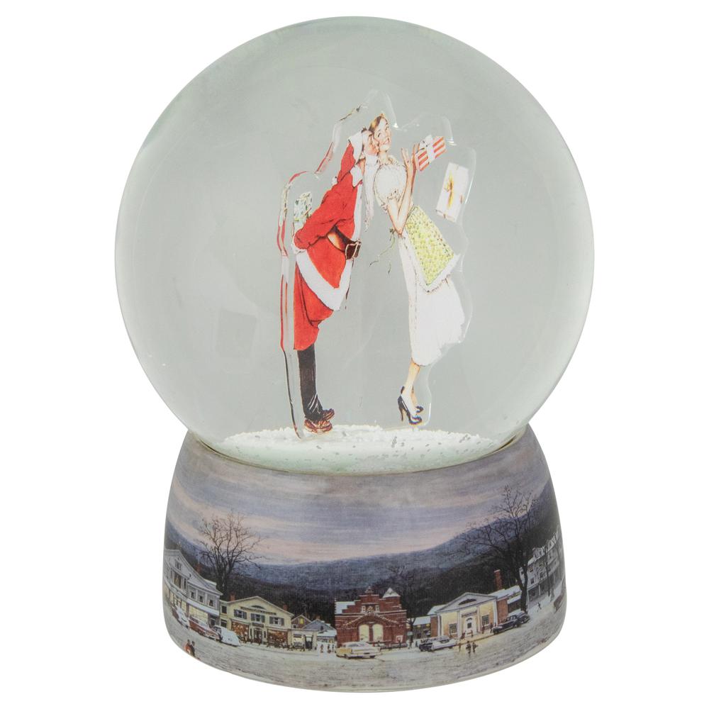 6.5" Norman Rockwell 'Christmas Surprise' Snow Globe. Picture 6