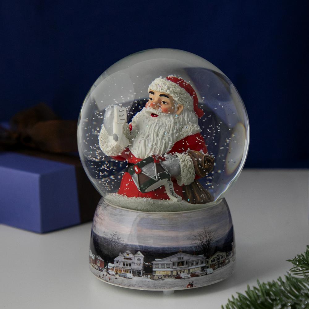 6.5" Norman Rockwell 'A Drum For Tommy' Christmas Snow Globe. Picture 2