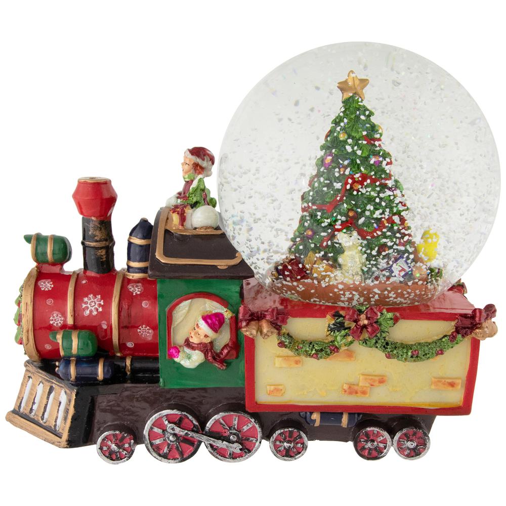 8" Children Christmas Train Musical Snow Globe. Picture 1