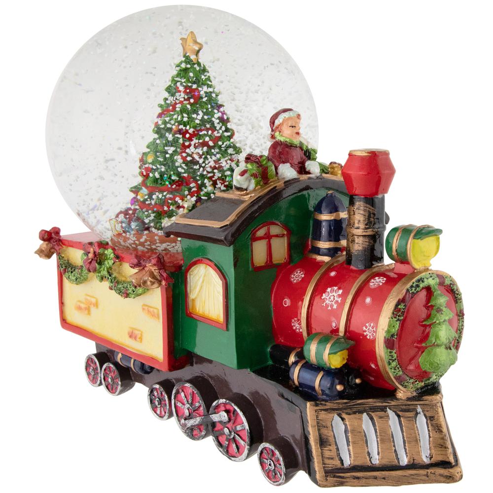 8" Children Christmas Train Musical Snow Globe. Picture 3