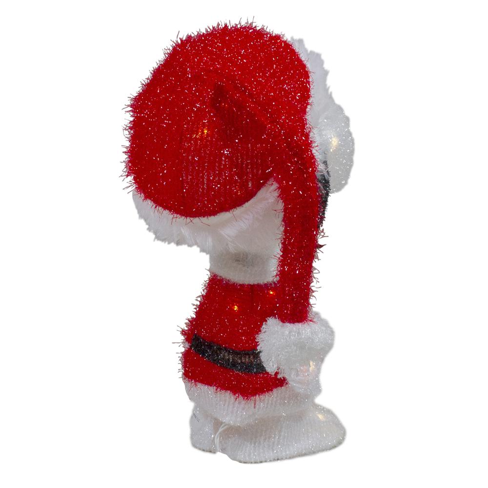 18" LED Lighted Peanuts Snoopy in Santa Suit Outdoor Christmas Decoration. Picture 5