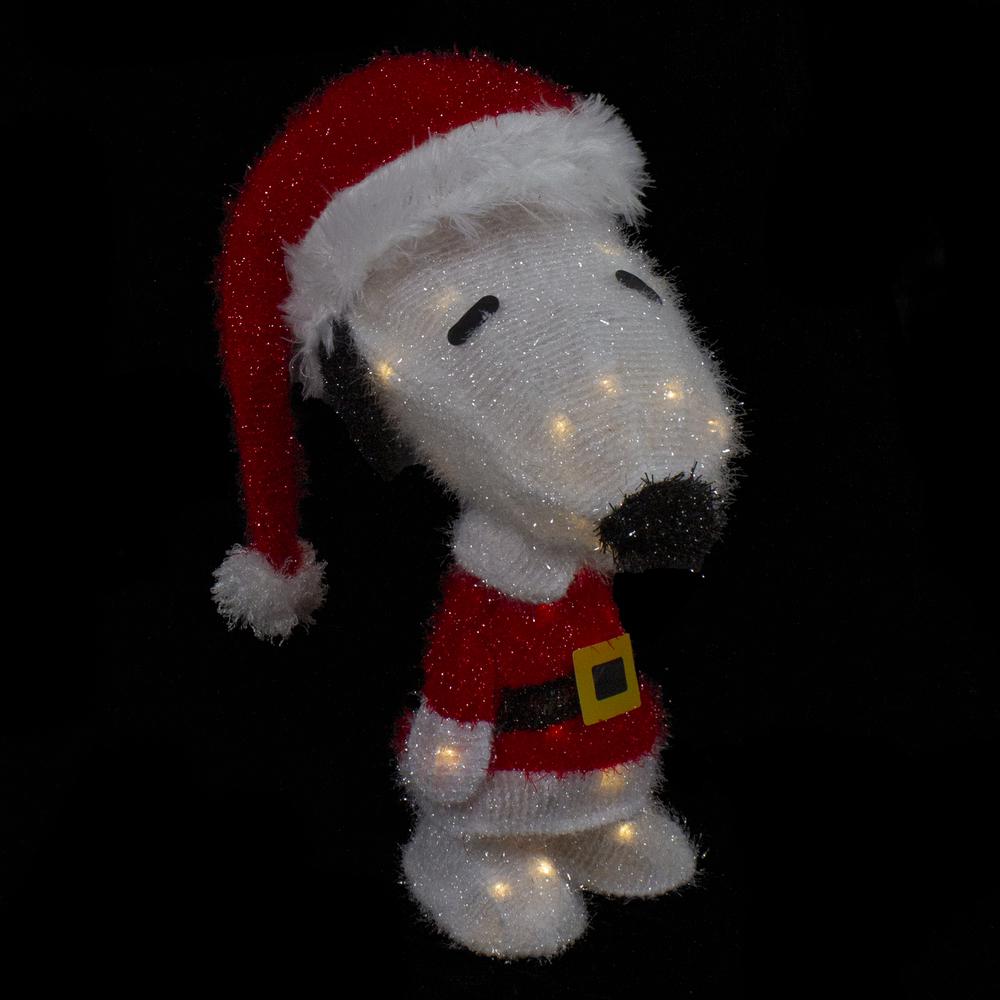 18" LED Lighted Peanuts Snoopy in Santa Suit Outdoor Christmas Decoration. Picture 2