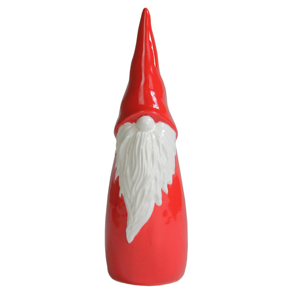 12.5" Red and White Santa Gnome Christmas Tabletop Decor. Picture 1