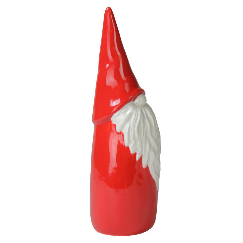 12.5" Red and White Santa Gnome Christmas Tabletop Decor. Picture 3