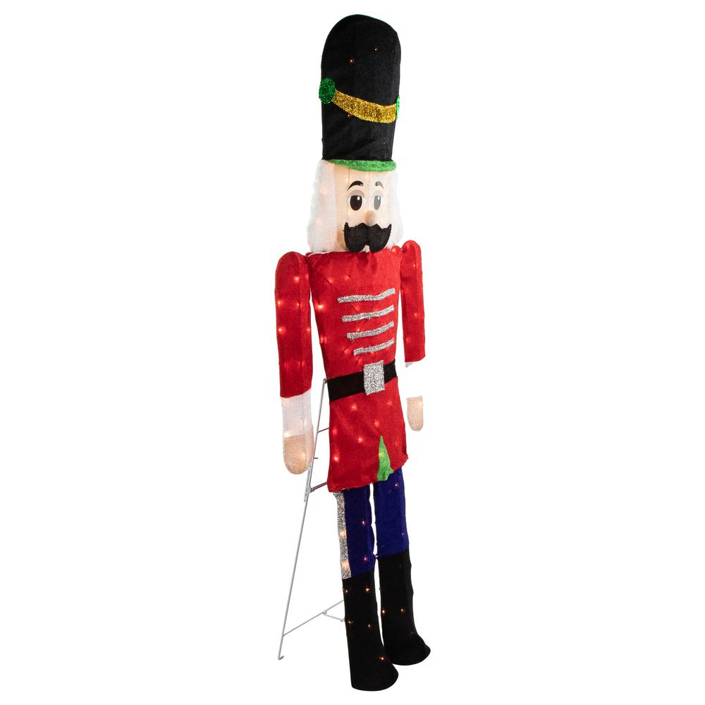 72" Lighted Red and Green Toy Soldier Outdoor Christmas Decoration. Picture 2