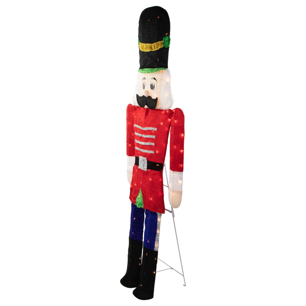 72" Lighted Red and Green Toy Soldier Outdoor Christmas Decoration. Picture 3
