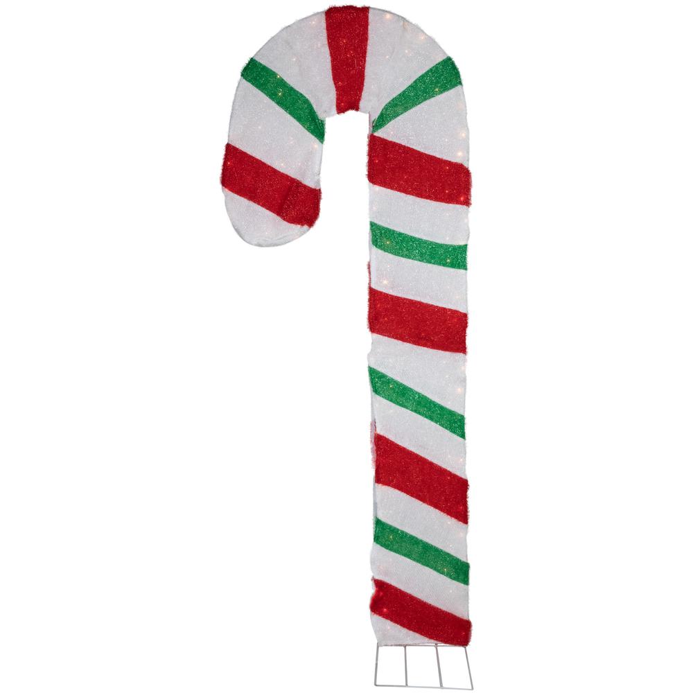 7' Lighted Double Candy Cane Archway Outdoor Christmas Decoration. Picture 4