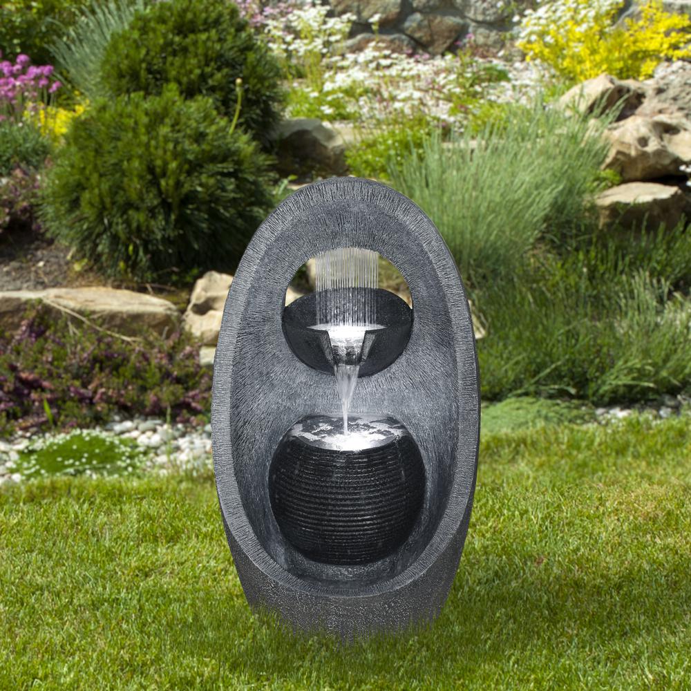 30" LED Modern Style Outdoor Garden Water Fountain. Picture 2