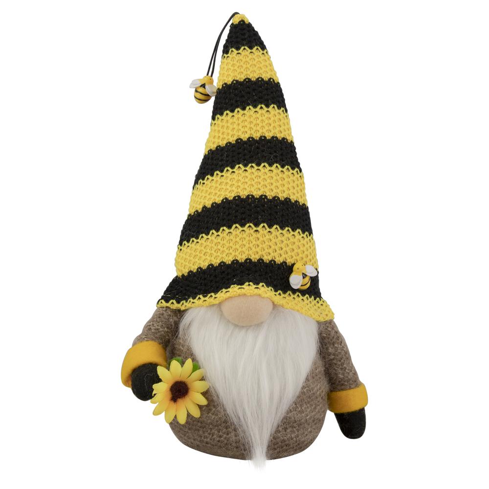 10.75" Bumblebee and Sunflower Springtime Gnome. Picture 1