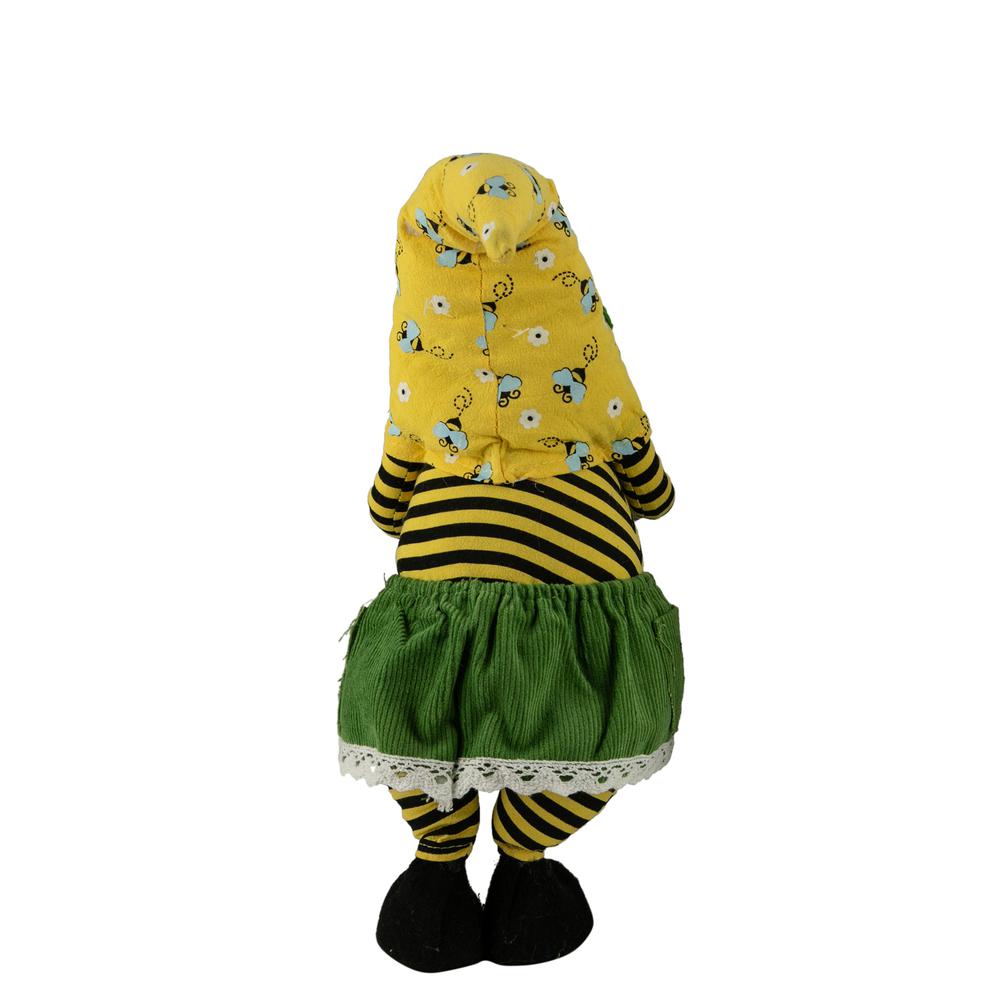 19.25" Girl Bumblebee and Daisy Hat Springtime Gnome. Picture 5