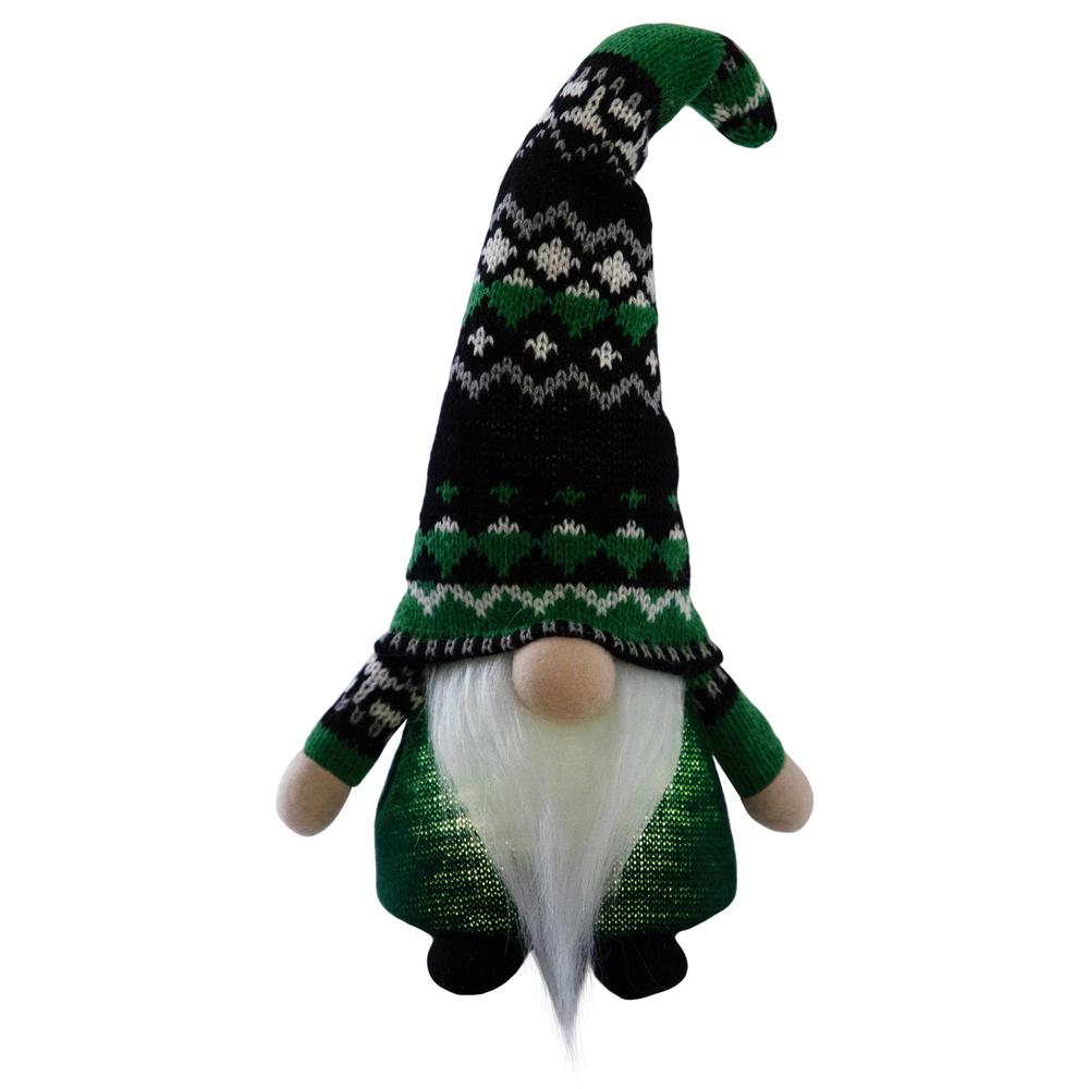 LED Lighted St. Patrick's Day Gnome - 11.5" - Green. Picture 3