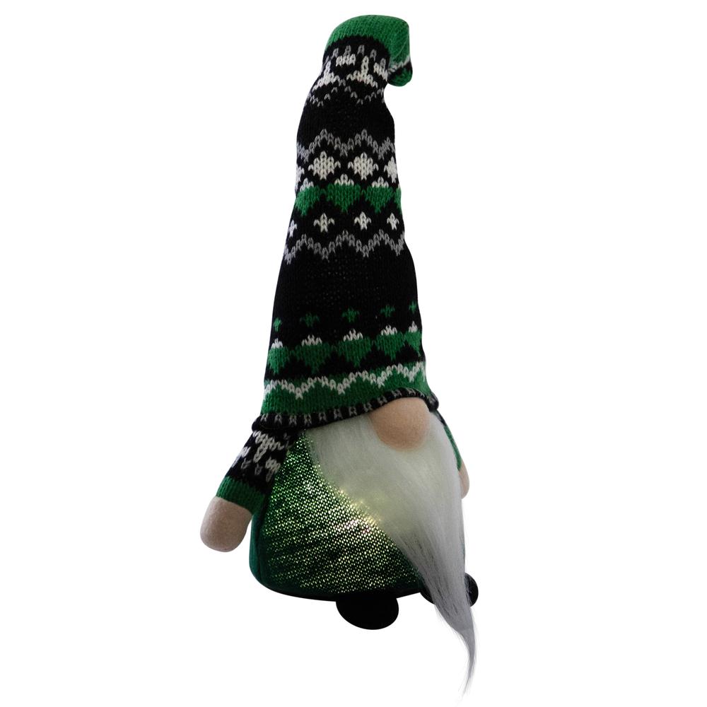 LED Lighted St. Patrick's Day Gnome - 11.5" - Green. Picture 2