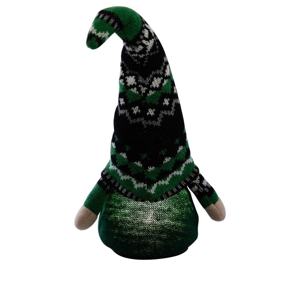 LED Lighted St. Patrick's Day Gnome - 11.5" - Green. Picture 5