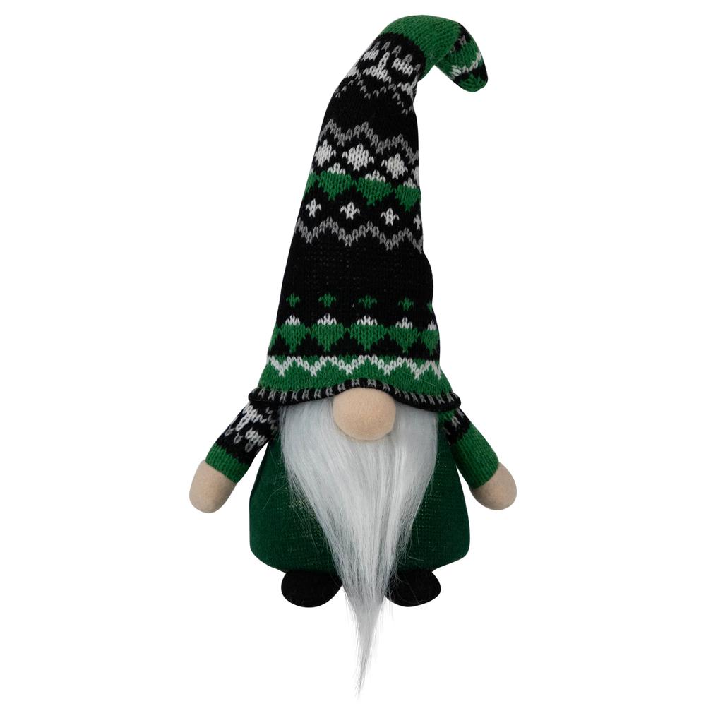 LED Lighted St. Patrick's Day Gnome - 11.5" - Green. Picture 1