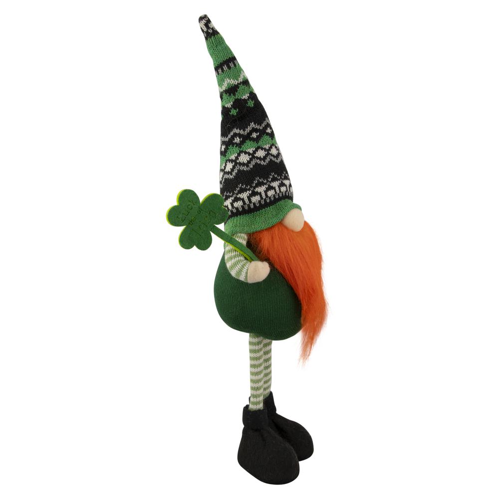 20" Green Leprechaun Boy Gnome Standing St Patrick's Day Figure. Picture 2