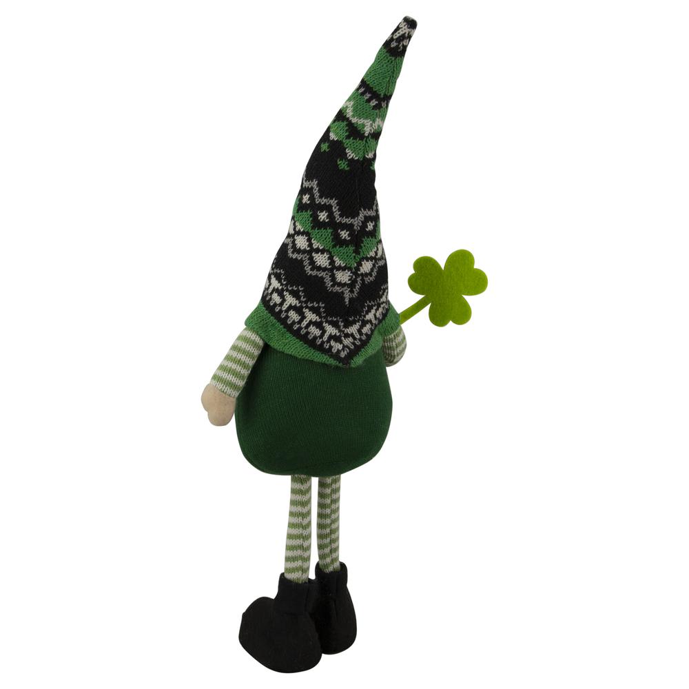 20" Green Leprechaun Boy Gnome Standing St Patrick's Day Figure. Picture 4