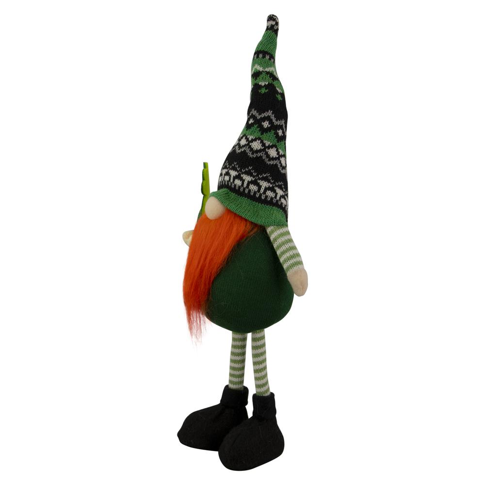 20" Green Leprechaun Boy Gnome Standing St Patrick's Day Figure. Picture 3