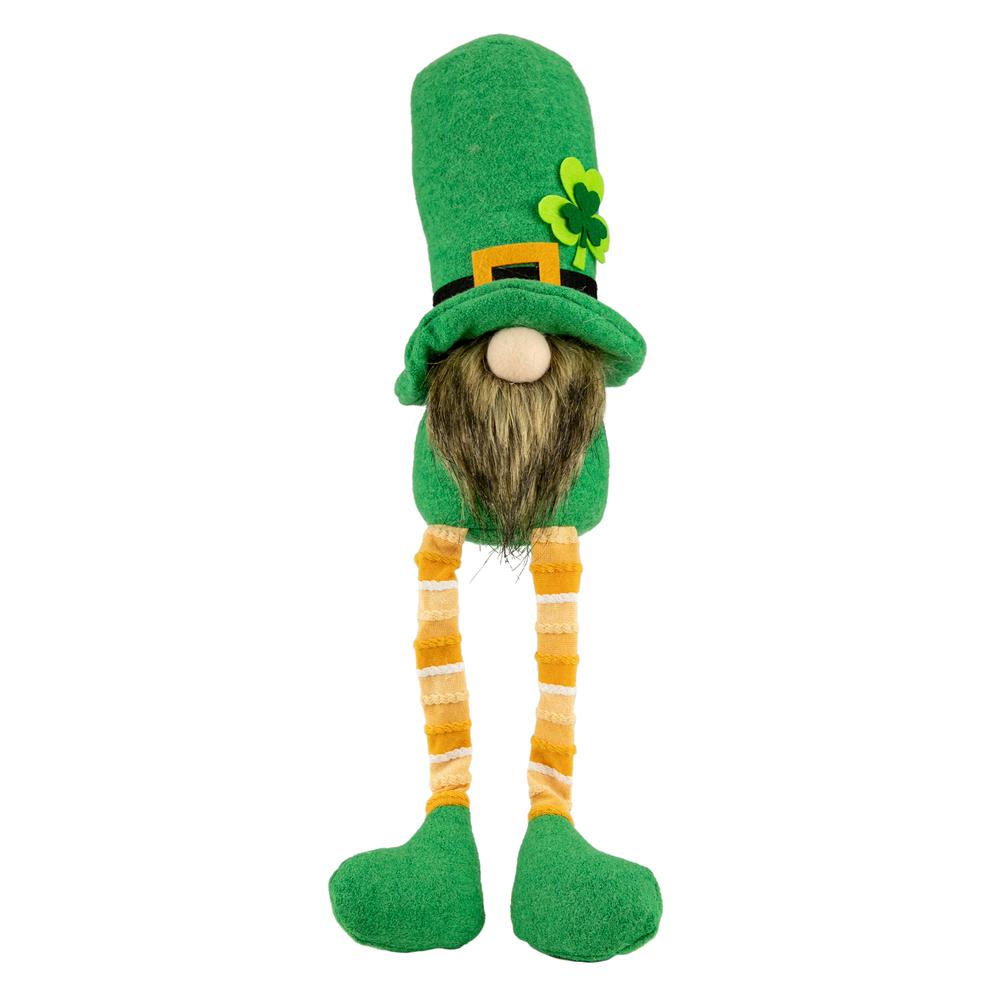 17" St. Patrick's Day Leprechaun Gnome with Dangly Legs. Picture 1