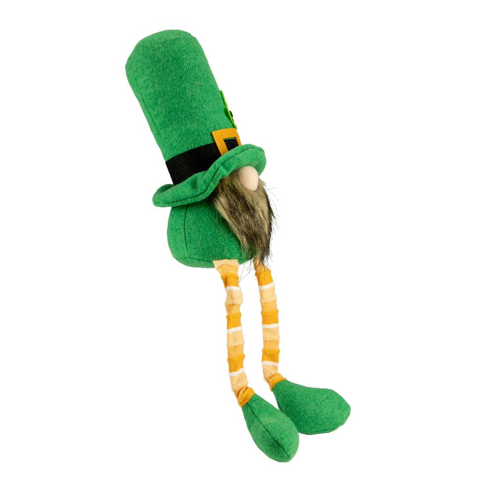 17" St. Patrick's Day Leprechaun Gnome with Dangly Legs. Picture 3