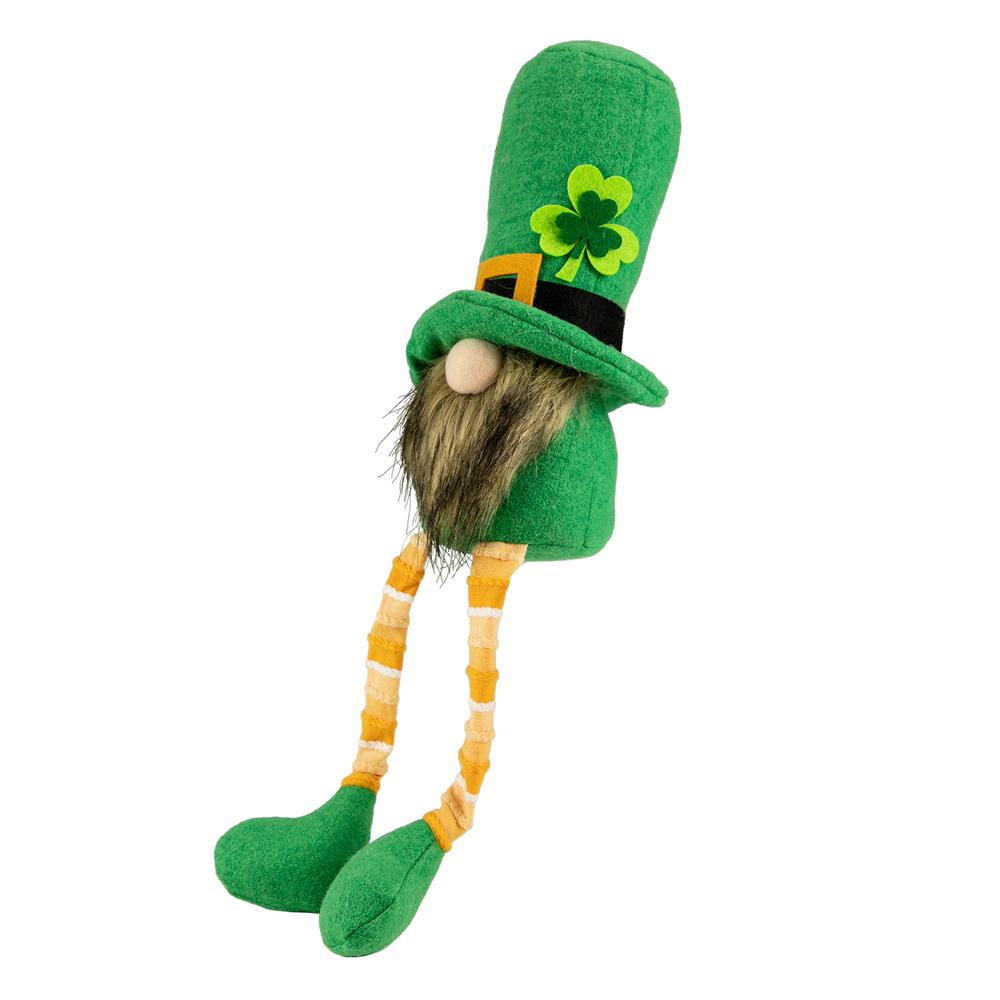 17" St. Patrick's Day Leprechaun Gnome with Dangly Legs. Picture 4