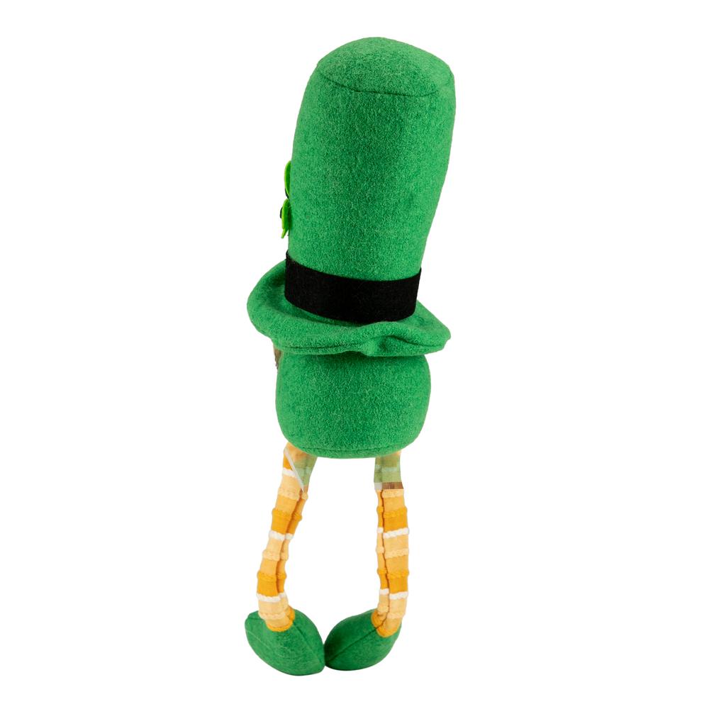 17" St. Patrick's Day Leprechaun Gnome with Dangly Legs. Picture 5
