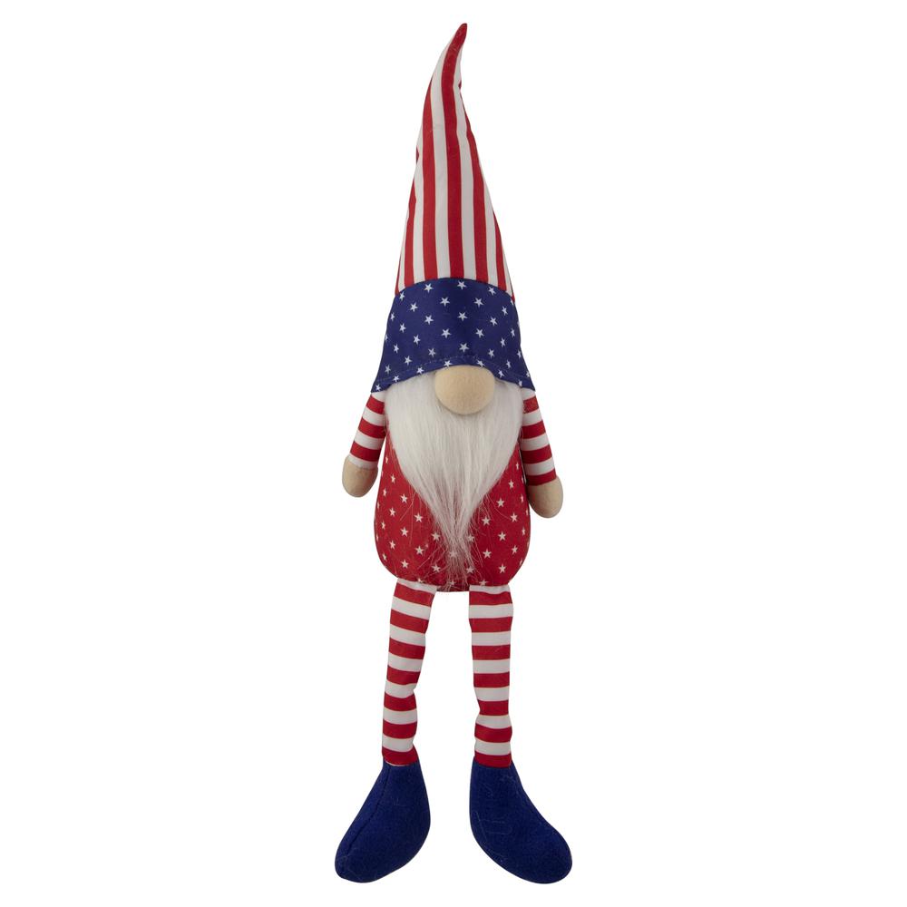 17.75" Sitting Patriotic Boy 4th of July Gnome. Picture 1