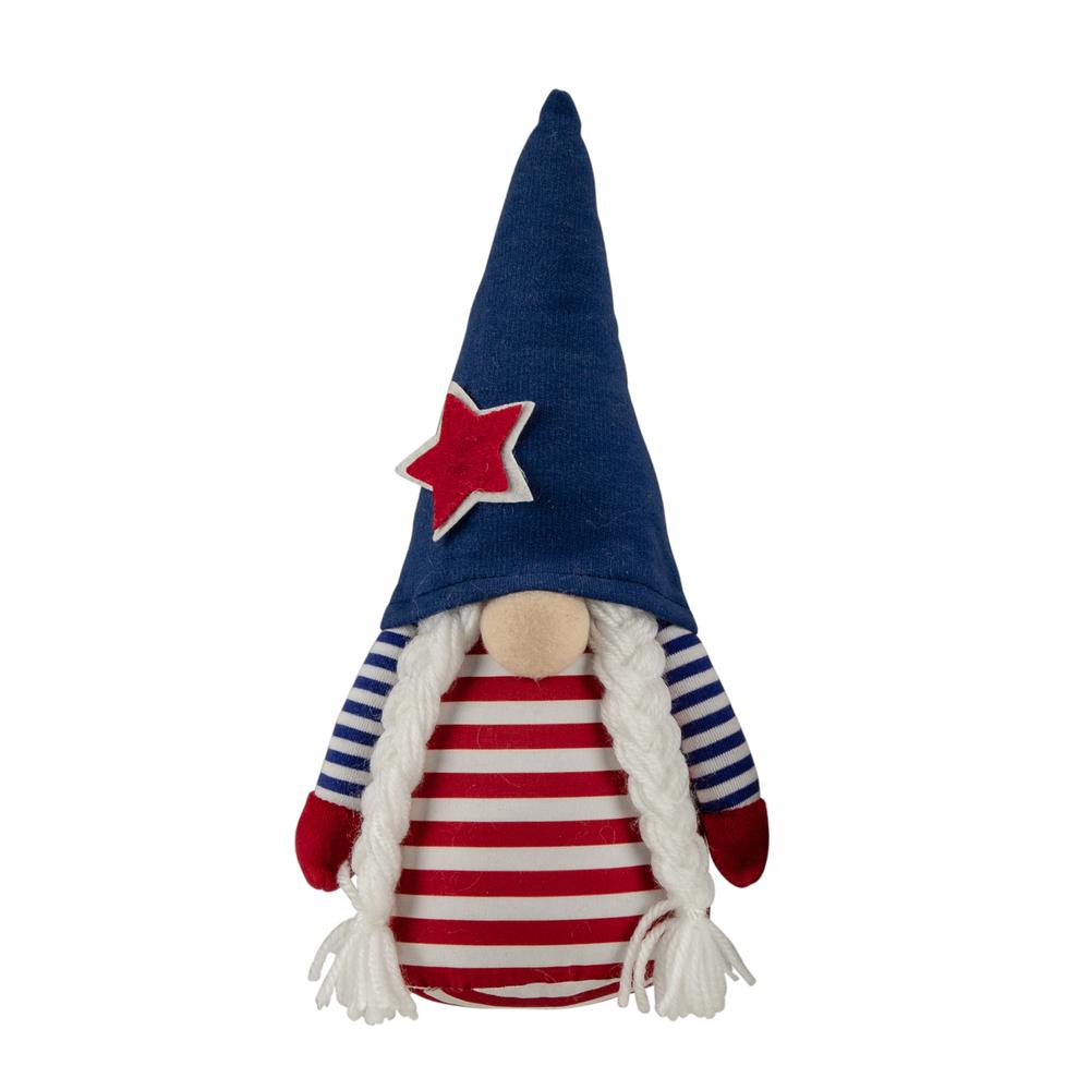 10.5" Americana Girl 4th of July Patriotic Gnome. Picture 1