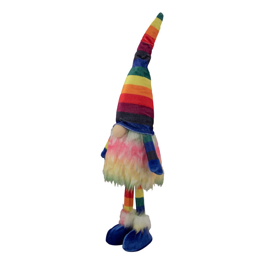 20.5" Bright Rainbow Striped Springtime Gnome. Picture 4