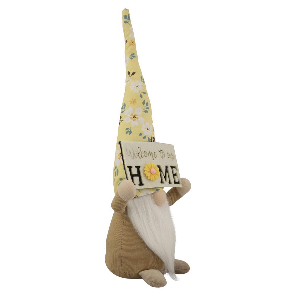 15.25" Spring Sunflower Hat Gnome with Home Sign. Picture 3