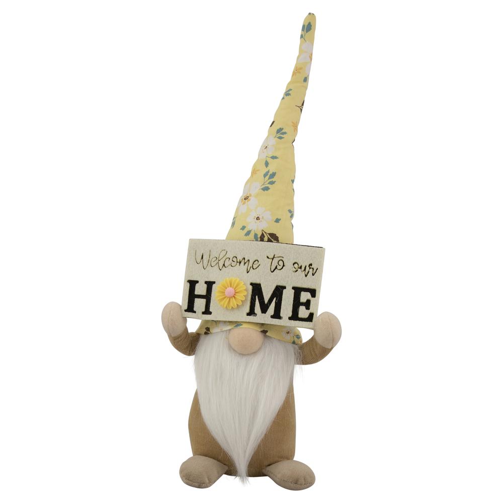 15.25" Spring Sunflower Hat Gnome with Home Sign. Picture 1