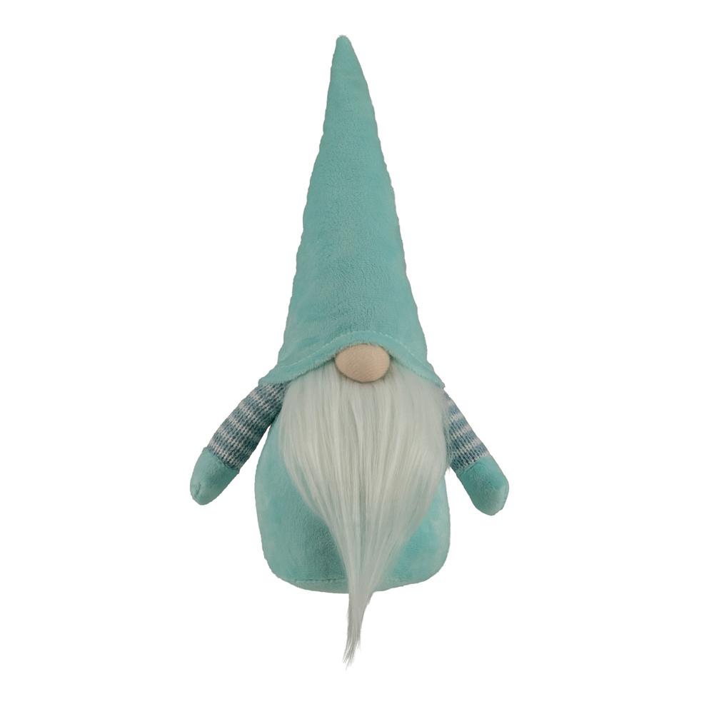 12" Sky Blue and White Spring Gnome. Picture 1