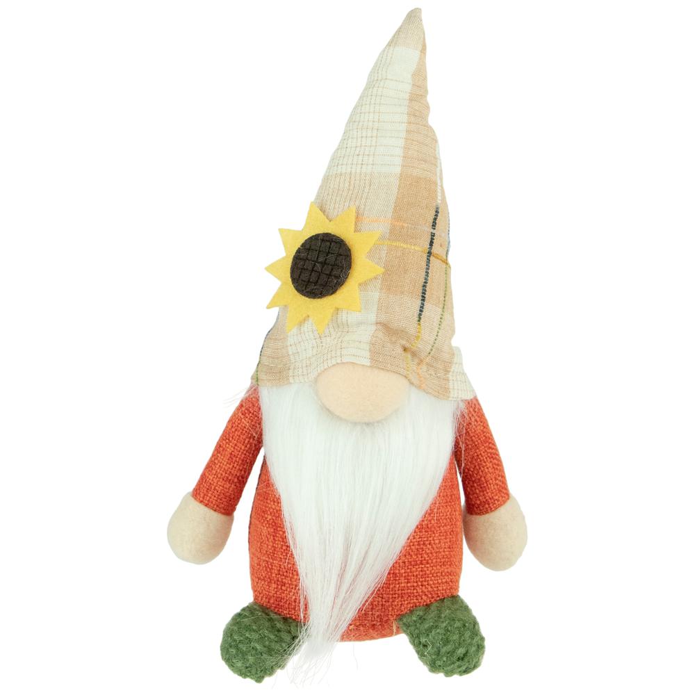 7.5" Standing Sunflower Autumn Harvest Tabletop Gnome Figurine. Picture 1